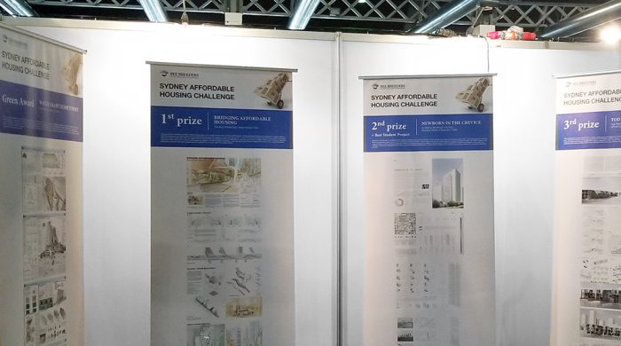 Sydney Affordable Housing Challenge winners presented at Australia’s leading construction, architecture, build & design expo.